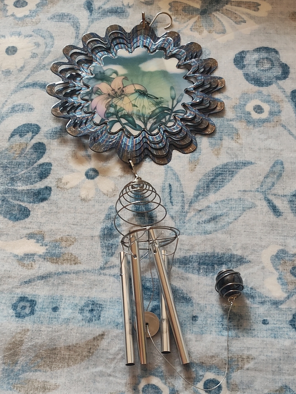 GLITTER BUTTERFLY WIND CHIME